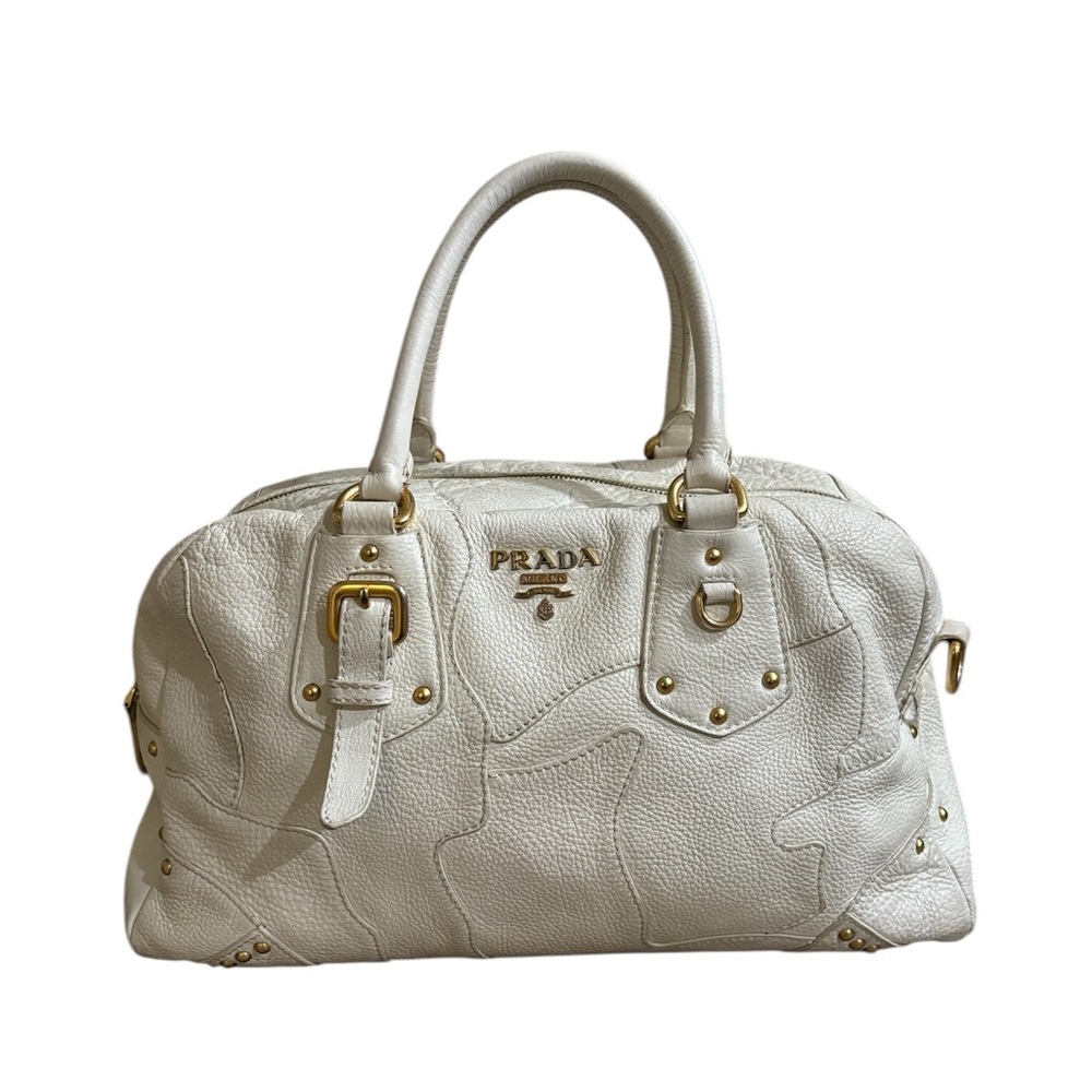 Vintage Prada White Patchwork Bag - image 5